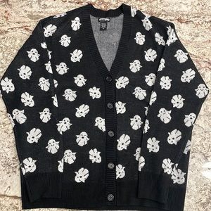 Hot Topic Ghost Cardigan Size Large